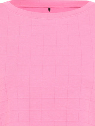 Olsen Textured Grid Top Pink Hannah - MMJs Fashion