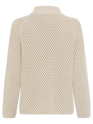 Olsen Textured Pattern Jumper Beige Henny - MMJs Fashion