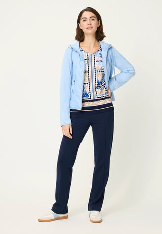 Olsen Tile Print Top Blue Pink Hannah - MMJs Fashion