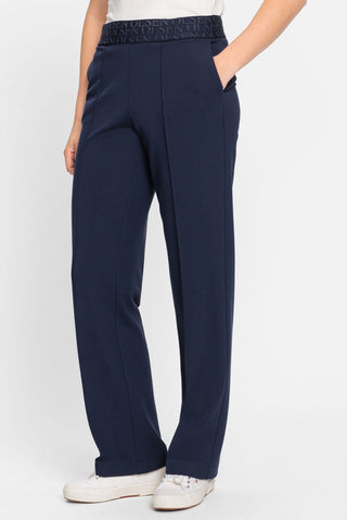 Olsen Trousers Navy Blue Mona Straight - MMJs Fashion