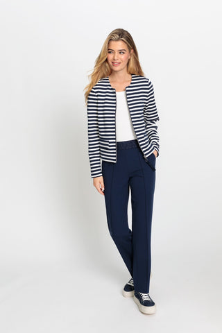 Olsen Trousers Navy Blue Mona Straight - MMJs Fashion