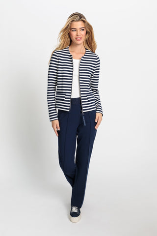 Olsen Trousers Navy Blue Mona Straight - MMJs Fashion