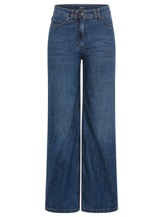 Olsen Wide Leg Jeans Mid Blue Anna Wide - MMJs Fashion
