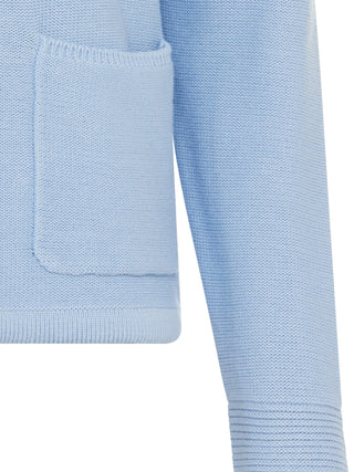 Olsen Zip Front Cardigan Light Blue Henny - MMJs Fashion