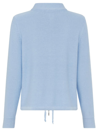 Olsen Zip Front Cardigan Light Blue Henny - MMJs Fashion