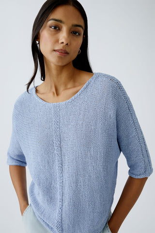 Oui Batwing Sleeve Jumper Powder Blue - MMJs Fashion