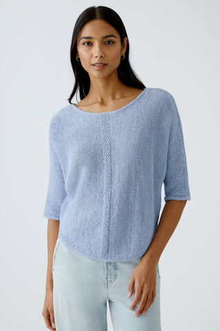 Oui Batwing Sleeve Jumper Powder Blue - MMJs Fashion