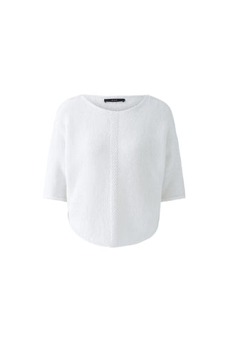 Oui Batwing Sleeve Jumper White - MMJs Fashion