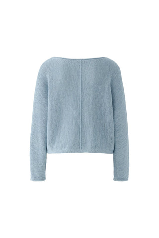 Oui Boat Neck Jumper Light Blue - MMJs Fashion