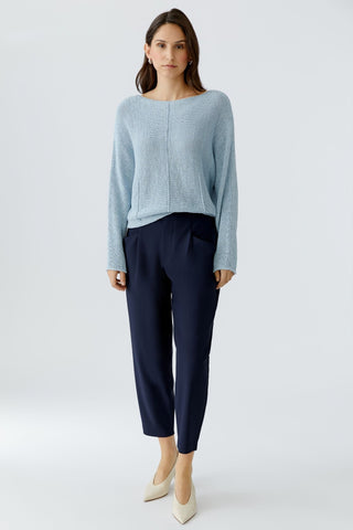 Oui Boat Neck Jumper Light Blue - MMJs Fashion