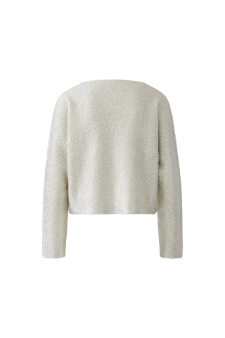 Oui Boat Neck Jumper Silver Grey - MMJs Fashion