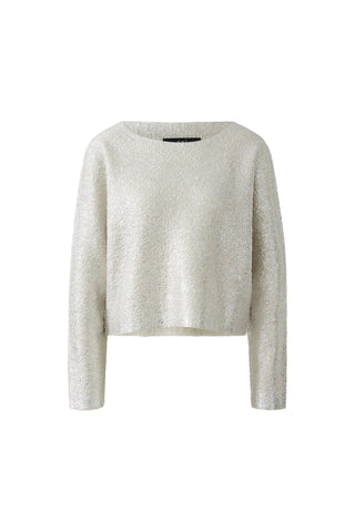 Oui Boat Neck Jumper Silver Grey - MMJs Fashion