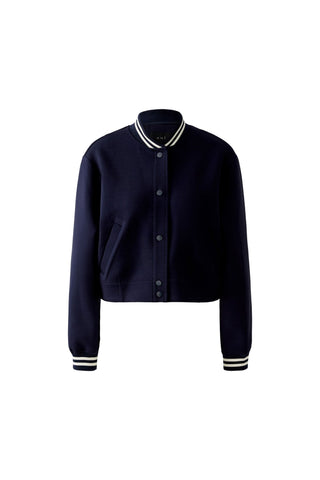 Oui Bomber Jacket Navy Blue - MMJs Fashion