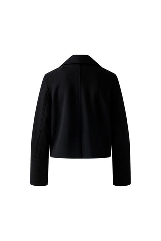 Oui Double Breasted Scuba Jacket Black - MMJs Fashion