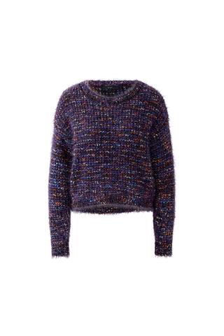 Oui Eyelash Yarn Jumper Purple Orange - MMJs Fashion