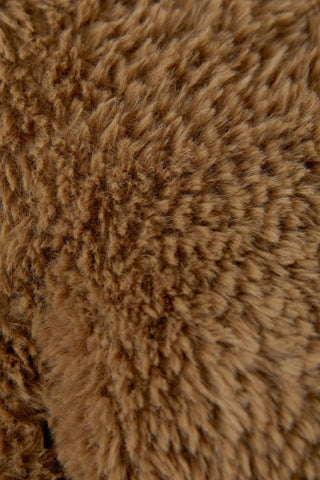Oui Faux Fur Yarn Knitted Jacket Brown - MMJs Fashion