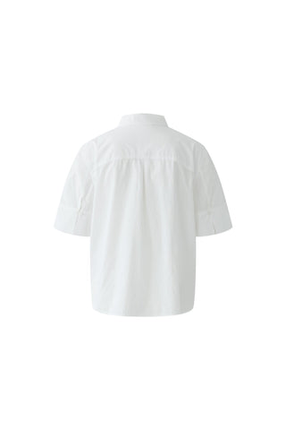 Oui Flower Embellishment Blouse White - MMJs Fashion