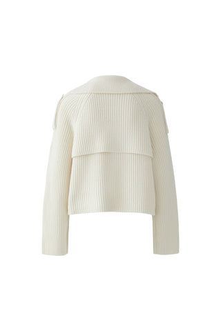 Oui Jacket Style Cardigan Ivory - MMJs Fashion