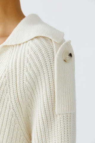 Oui Jacket Style Cardigan Ivory - MMJs Fashion