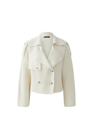 Oui Jacket Style Cardigan Ivory - MMJs Fashion