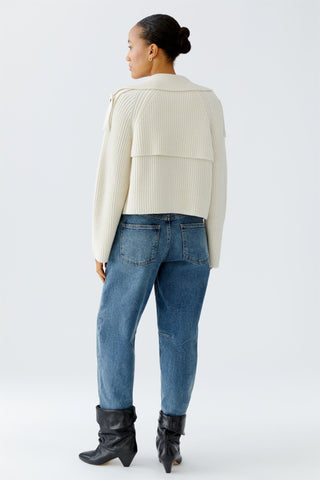 Oui Jacket Style Cardigan Ivory - MMJs Fashion