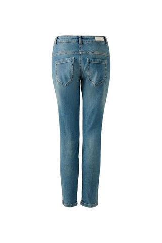 Oui Jeans Mid Blue The Girlfriend - MMJs Fashion