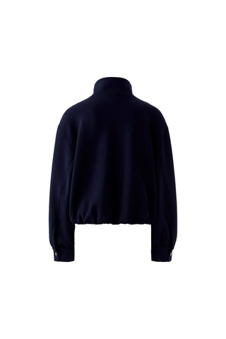 Oui Jersey Bomber Jacket Navy Blue - MMJs Fashion