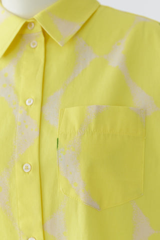 Oui Lemon Print Shirt Dress Yellow - MMJs Fashion