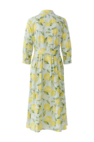 Oui Lemon Print Shirt Dress Yellow Green - MMJs Fashion