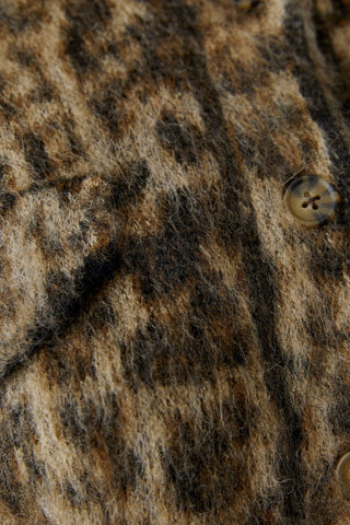 Oui Leopard Print Cardigan Brown Grey - MMJs Fashion