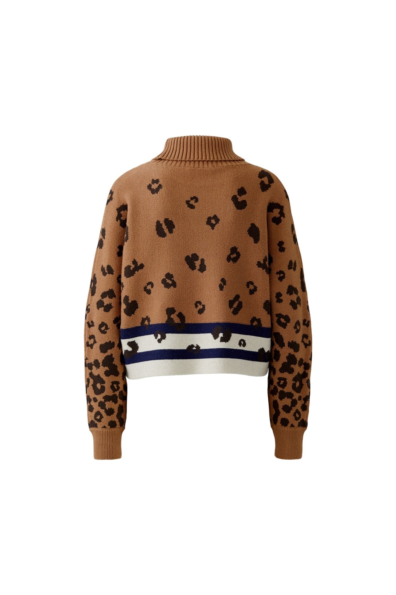 Oui Leopard Print Jumper Brown Navy – MMJs Fashion