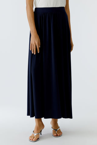 Oui Maxi Silky Touch Skirt Navy Blue - MMJs Fashion