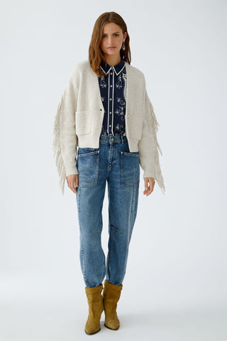 Oui Relaxed Fit Jeans Blue The Barrel - MMJs Fashion