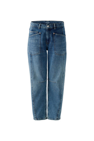 Oui Relaxed Fit Jeans Blue The Barrel - MMJs Fashion