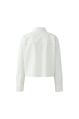 Oui Sequin Flowers Blouse White - MMJs Fashion