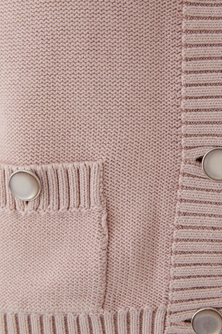 Oui Short Sleeve Cardigan Pink - MMJs Fashion