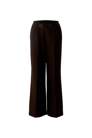 Oui Straight Leg Trousers Ganache Brown - MMJs Fashion