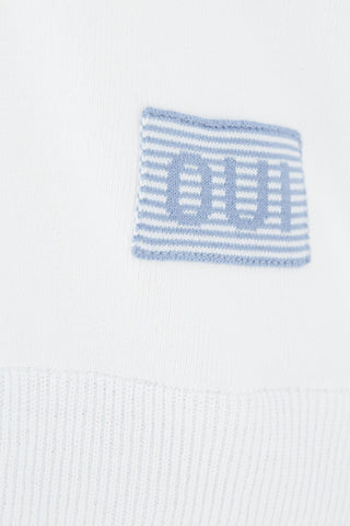 Oui Stripe Trim Jumper Blue White Leeza - MMJs Fashion