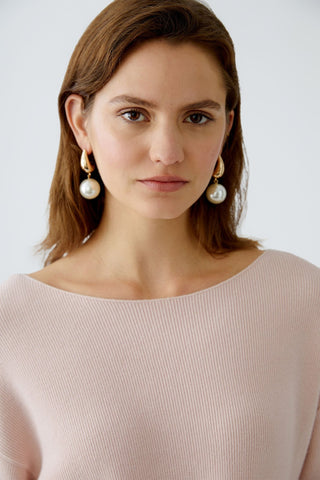 Oui Twist Front Jumper Light Pink - MMJs Fashion