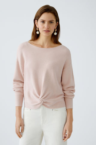Oui Twist Front Jumper Light Pink - MMJs Fashion