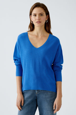 Oui V - Neck Jumper Blue - MMJs Fashion