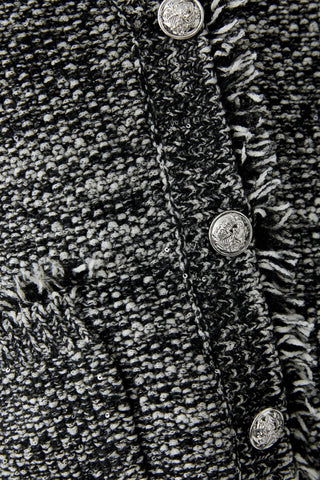 Oui V - Neck Knitted Waistcoat Grey - MMJs Fashion