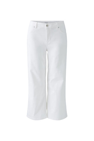 Oui Wide Leg Ankle Length Jeans White - MMJs Fashion