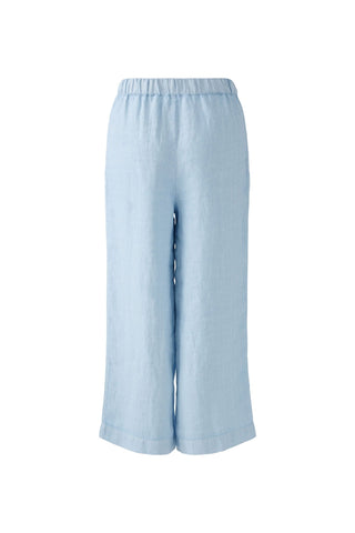 Oui Wide Leg Linen Trousers Powder Blue - MMJs Fashion