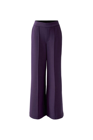 Oui Wide Leg Pull-On Trousers Purple - MMJs Fashion