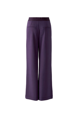 Oui Wide Leg Pull-On Trousers Purple - MMJs Fashion