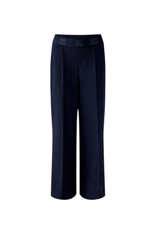 Oui Wide Leg Trousers Navy Blue - MMJs Fashion