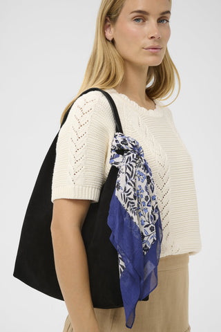 Part Two Blue Bird Print Scarf Blue Phi - MMJs Fashion