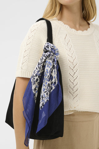 Part Two Blue Bird Print Scarf Blue Phi - MMJs Fashion