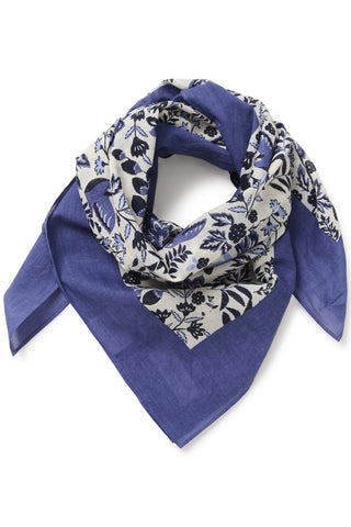 Part Two Blue Bird Print Scarf Blue Phi - MMJs Fashion